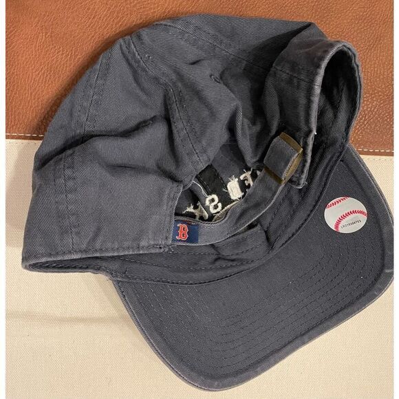 47 Brand Mens One Size MLB Boston Red Sox Baseball Hat Cap Navy Blue Adjustable - Picture 2 of 3